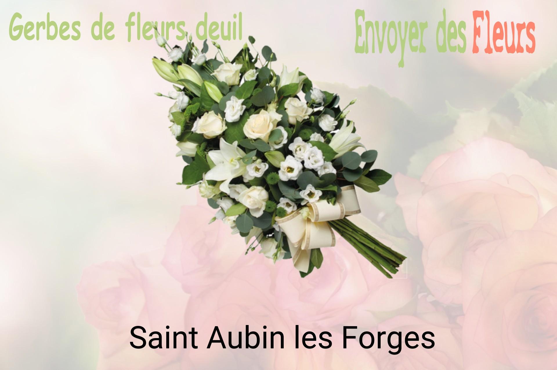 Gerbe de fleurs de deuil livrée à Saint-Aubin-les-Forges